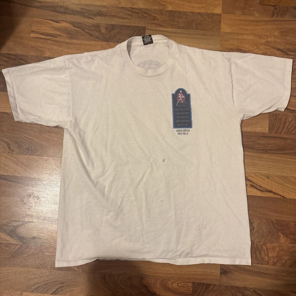 Vintage Faded 100% Cotton Made In USA Sandman World Tour 1996 Shirt Size XL